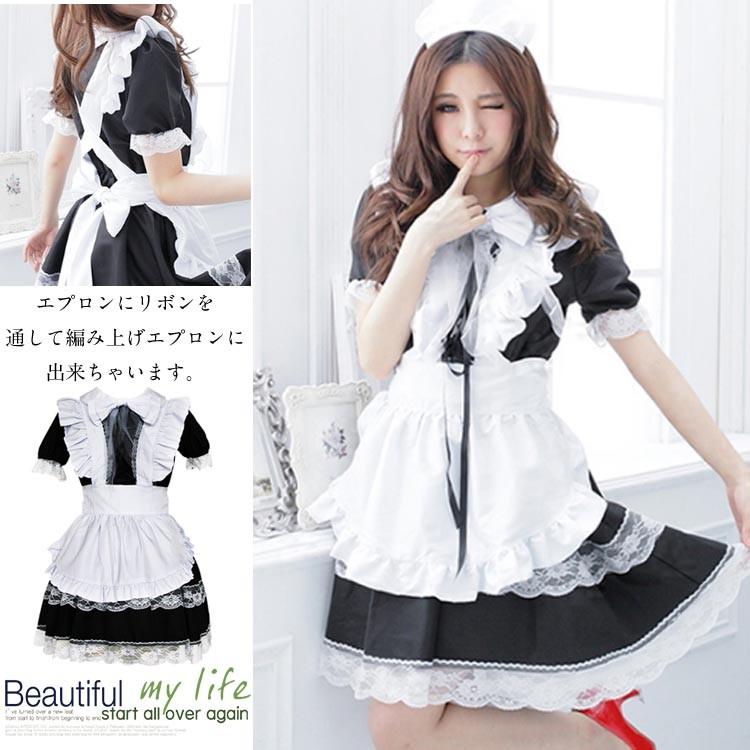 送料無料メイド服 コスプレ 衣装 エプロン セット 仮装 編み上げ メイド衣装 学園祭 レディース スカート コスチューム セット 黒 ゴシック メイ Cttt ペット雑貨のテイクオフ 通販 Yahoo ショッピング
