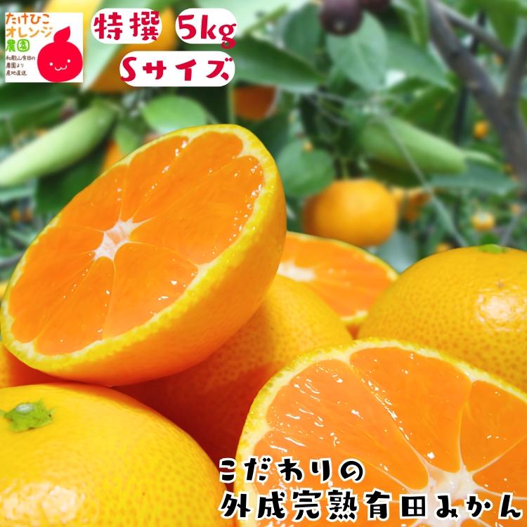 【予約】有田みかん 特撰 こだわりの 外成 完熟 有田 みかんＳサイズ 5kg＋200g 秀品 フルーツ 果物 送料無料 ミカン くだもの 産地直送 和歌山 ギフト お歳暮 | 