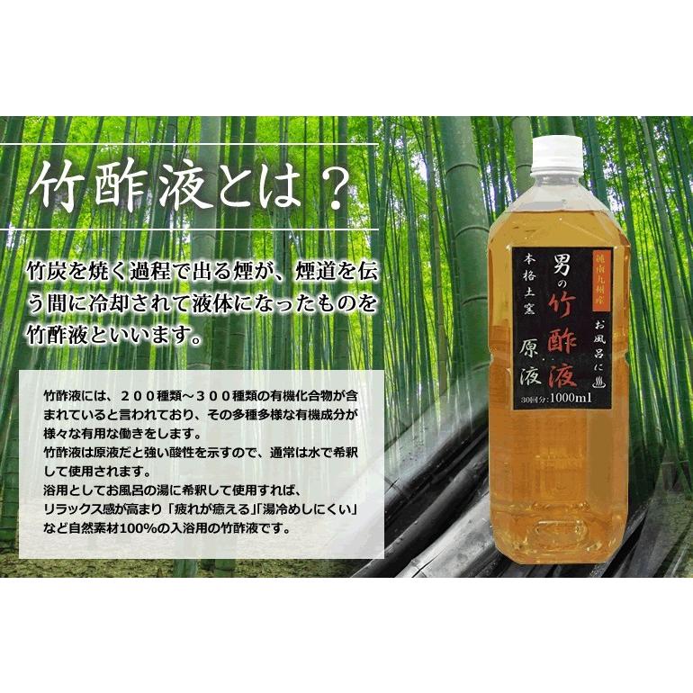 国産竹酢液 入浴剤 原液 1000ml 発がん性検査済 浴用 お風呂用 南九州