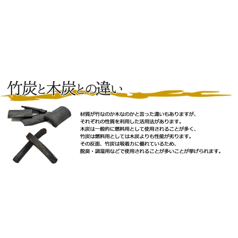 竹炭 除湿 消臭 5kg 九州産 バラ 巾着袋付き お風呂 炊飯 野菜鮮度