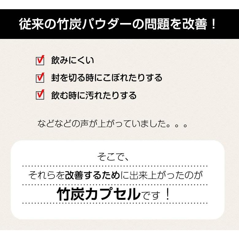 炭サプリメント 竹炭パウダーカプセル 食用 南九州産 60カプセル入り  ※ポスト投函送料無料｜takepanda｜02