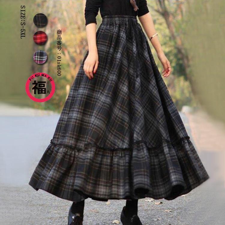 ブランド登録なし スカート 春秋 ロング ボトムス ロンスカ ロング  