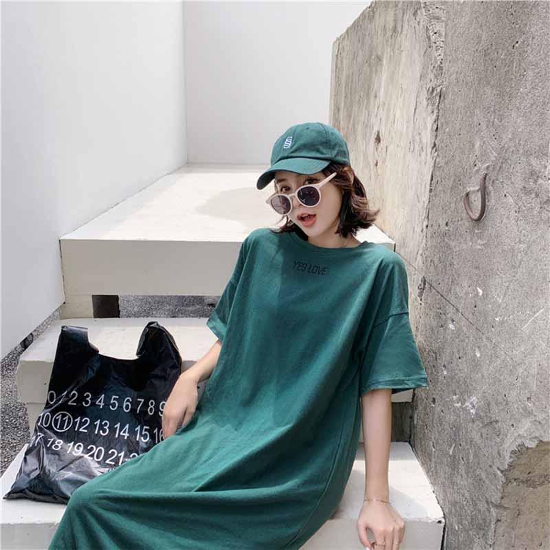 ワンピース 半袖 レディース Tシャツワンピース ロングTシャツ