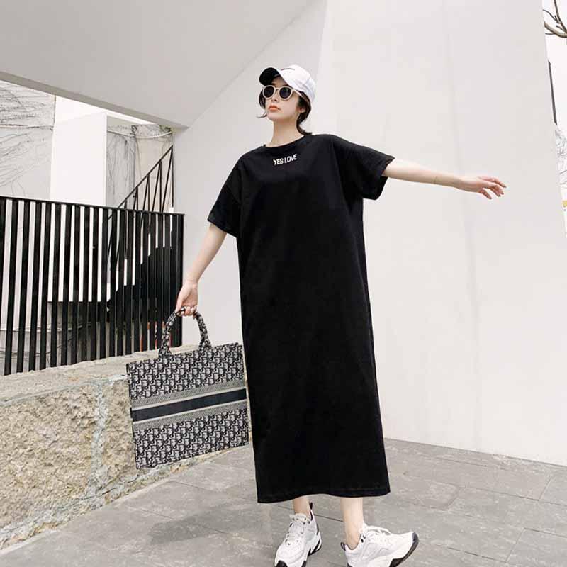 トレンド 半袖 Ｔシャツ ワンピース デイリー スタイルデリ STYLE DELI 拾わないTシャツ型Iラインワンピース