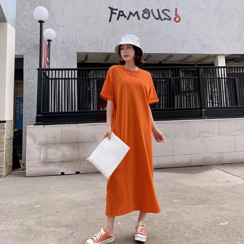 トレンド 半袖 Ｔシャツ ワンピース デイリー スタイルデリ STYLE DELI 拾わないTシャツ型Iラインワンピース