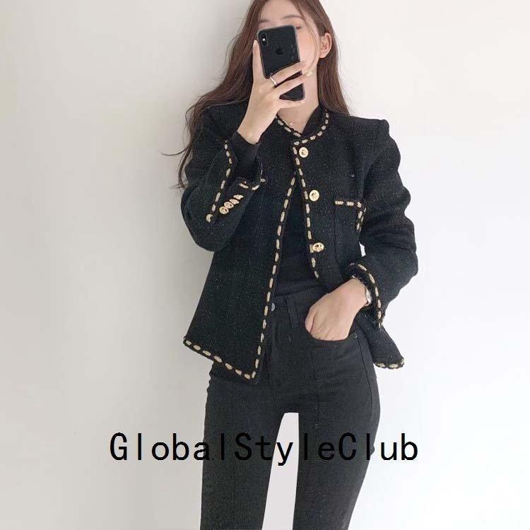 大特価】ジャケット レディース ショート丈 ツイード ツイード