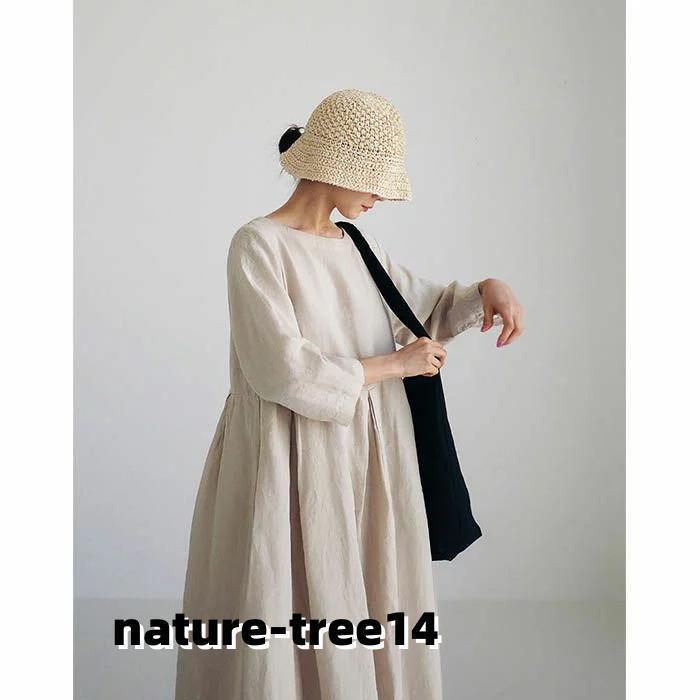 ワンピース ガーゼワンピース レディース ロングワンピース 長袖