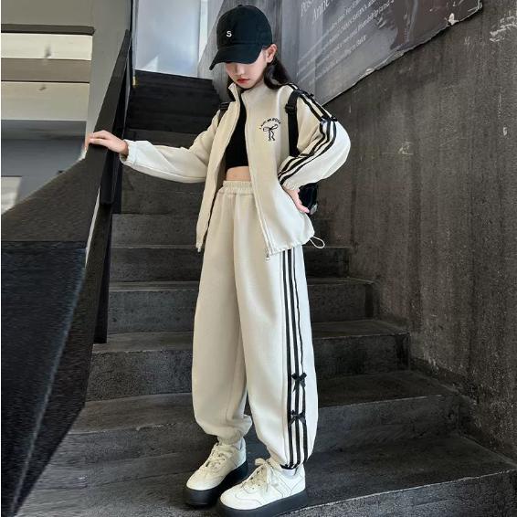 子供服 おしゃれ ジャージパーカー 女の子 上下セット スウェット