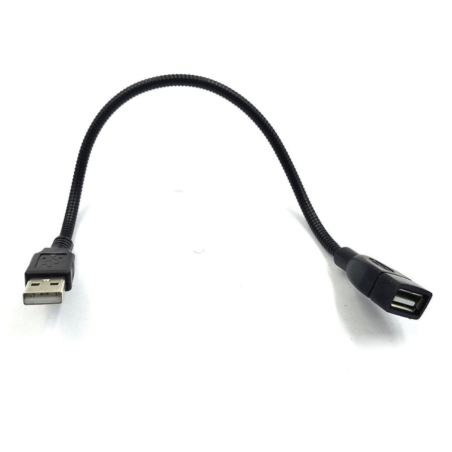 Duttek USB 2.0 Type A オス 2021春の新作 30cm to グースネックケーブル メス延長ケーブル 豊富な品 コード角度調整可能