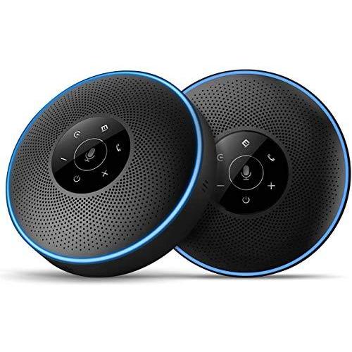 スピーカーフォン（2台セット） eMeet マイクスピーカー 連結機能 ワイヤレススピーカーフォン 8-16名程度の中大会議用 360?全方