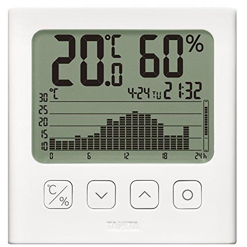 タニタ 温湿度計 温度 湿度 デジタル グラフ付 ホワイト TT-580 WH 温湿度の変化を確認