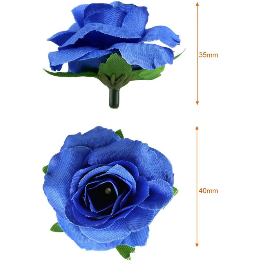 Kesote 造花 バラ 手作り ローズ 薔薇 花のみ ブルー 50個 4 結婚式 二次会 お誕生日会 イベント プレゼント 飾り付けに Takes Shop 通販 Yahoo ショッピング