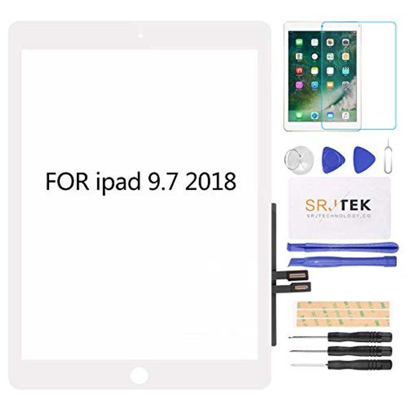 SRJTEK For iPad 2018 iPad 6 9.7” 第6世代 A1893 A1954 交換修理用タッチパネル（フロントガラスデ