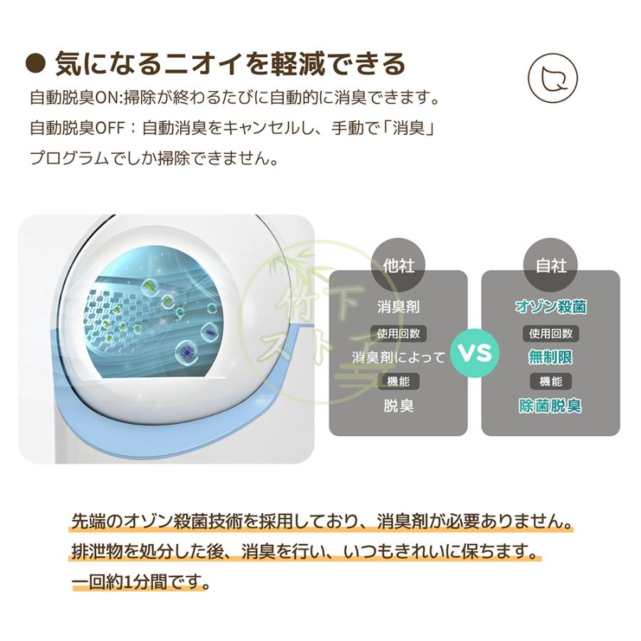 自動ネコトイレ 猫用 猫トイレ 自動 清掃 重量センサー 多頭飼い 大容量 留守番 脱臭 猫砂 掃除 飛び散り防止 スマホ アプリ 遠隔操作 ペット お手入れ簡単 静音｜takeshitastore2｜16