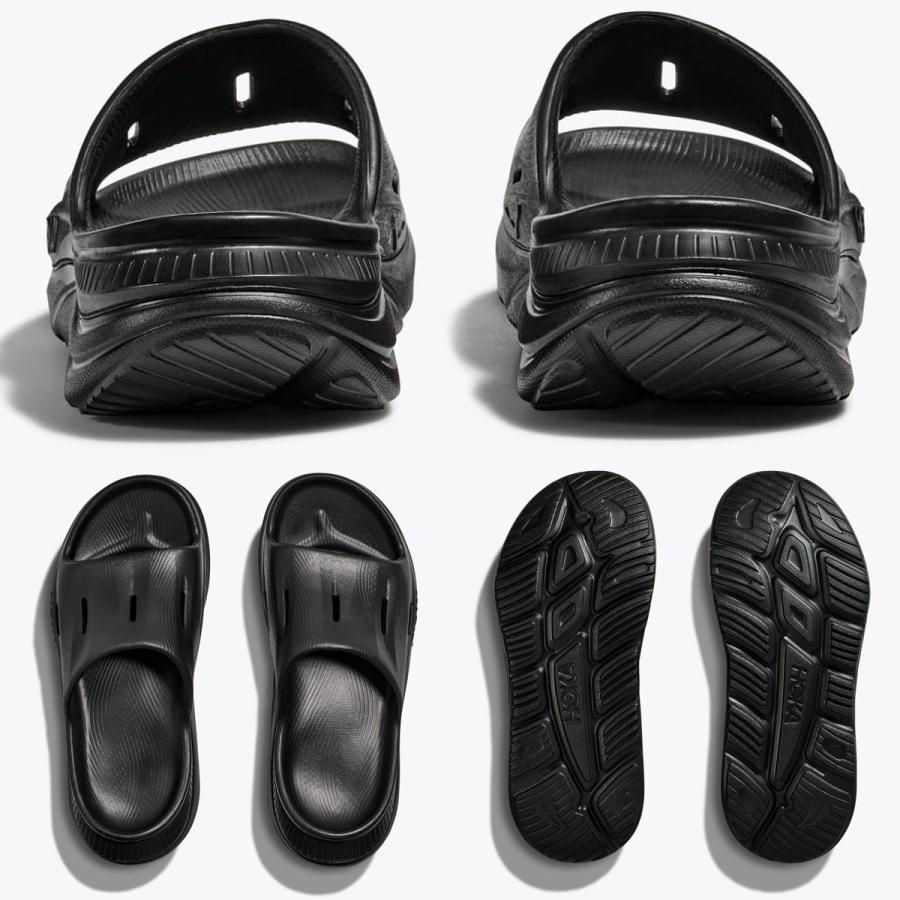 HOKA ブラック スポーツサンダル HOKA ONEONE（ホカ オネオネ） ホカ リカバリー サンダル メンズ