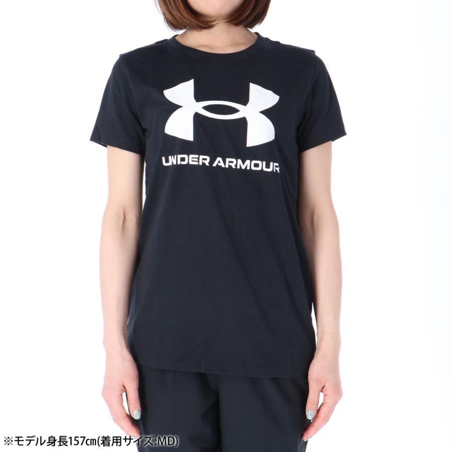 アンダーアーマー Tシャツ レディース 上 UNDER ARMOUR 半袖 ビッグロゴ 吸汗 速乾 1356305 アウトレット SALE セール｜takespo｜07