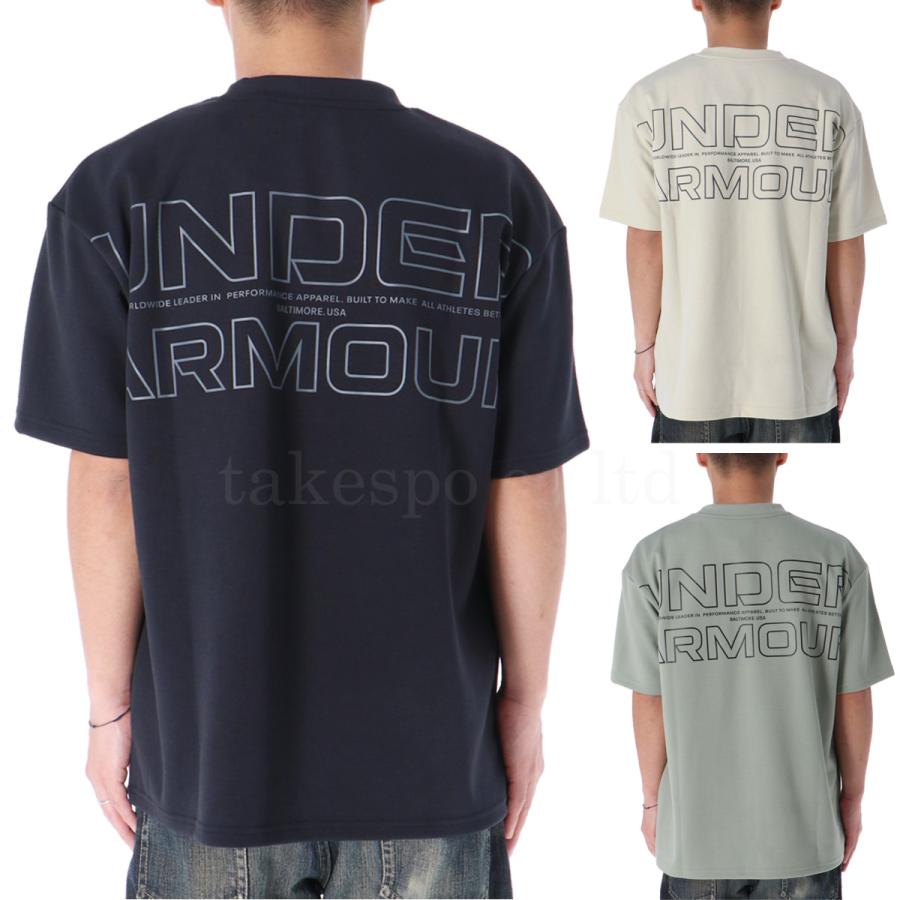 アンダーアーマー Tシャツ メンズ 半袖 上 UNDER ARMOUR ゆったり バックプリント付き ストレッチ ヘビーウェイト 1385494 新作｜takespo｜09