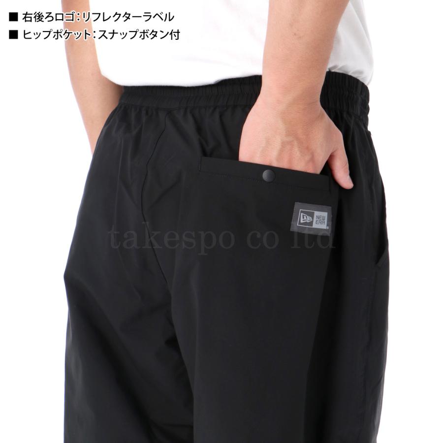 ジャージ 下 メンズ ニューエラ ロングパンツ ウィンドパンツ ウィンド 水陸両用 ストレッチ はっ水 撥水 黒 3Lの画像