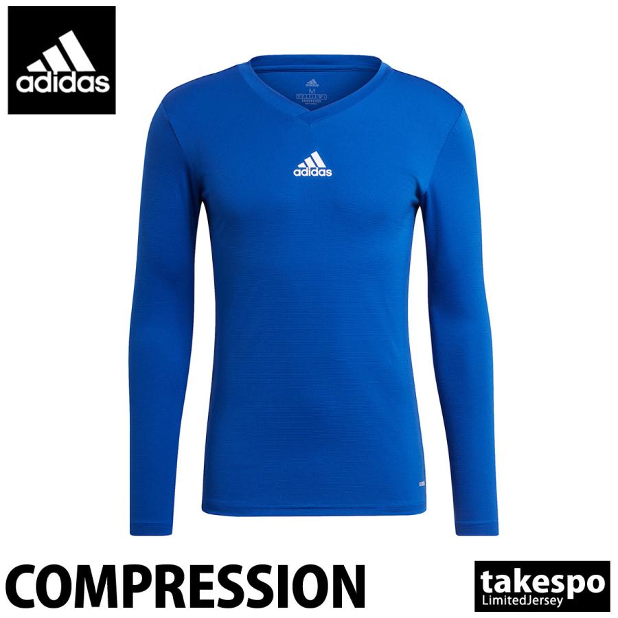 アディダス コンプレッションシャツ メンズ Adidas Vネック 吸湿 長袖 Team Lsベイスレイヤー Blu 送料無料 限定ジャージのタケスポ 通販 Paypayモール