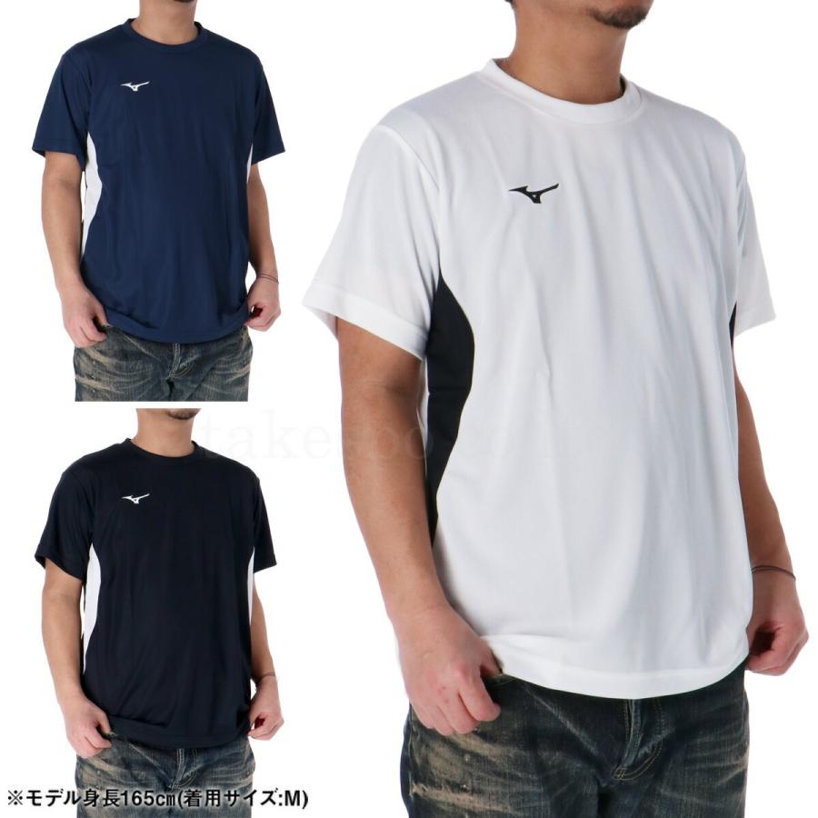 Tシャツ メンズ 半袖 吸汗 速乾 ミズノ 吸水 ナビドライ ブランド Mizuno ワンポイント 3L/4L | MIZUNO | 08