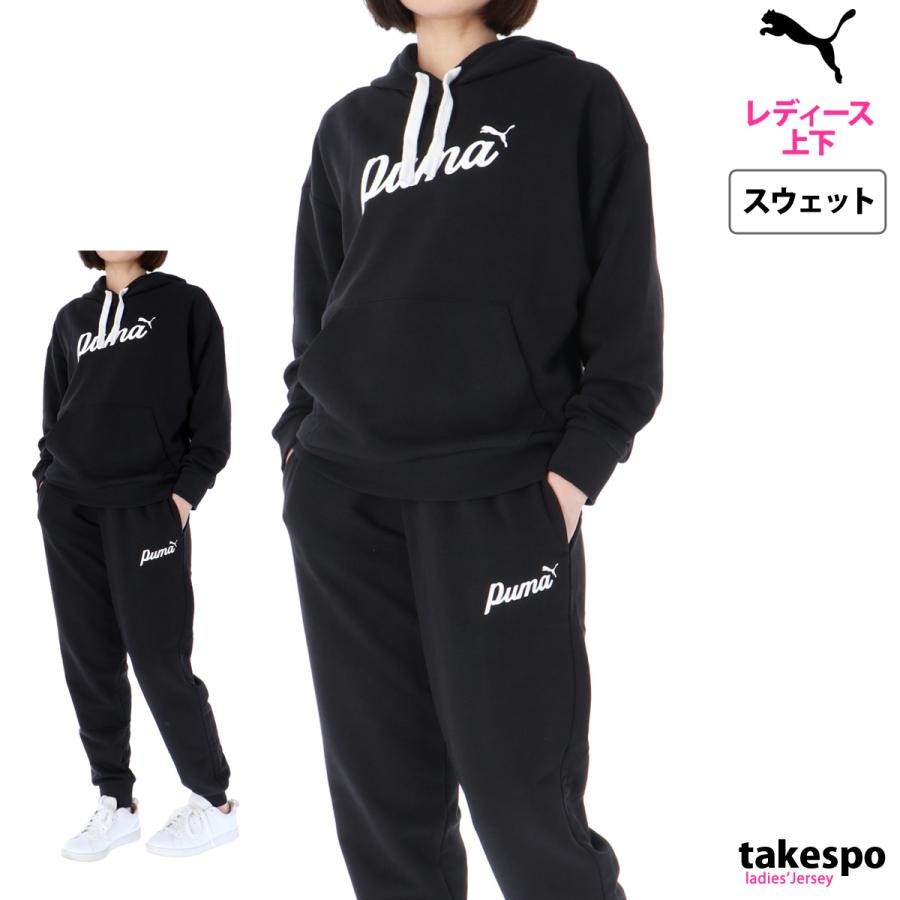 プーマ スウェット レディース 上下 スエット PUMA パーカー パンツ 裏毛 パーカー トレーニングウェア ESS+ BLOSSOM 681155-681165 新作｜takespo｜06