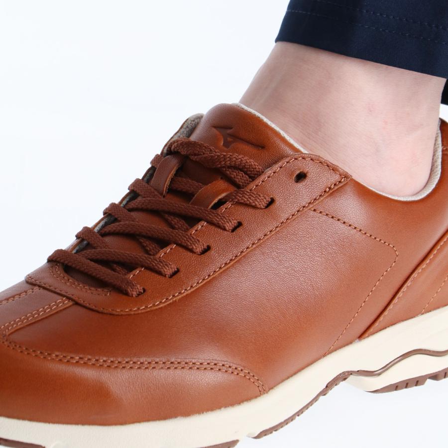 ミズノ レザー ウォーキングシューズ メリージェーン キャメル 24.5 MIZUNO（ミズノ） ウォーキングシューズ レディース LD40 3E ワイド