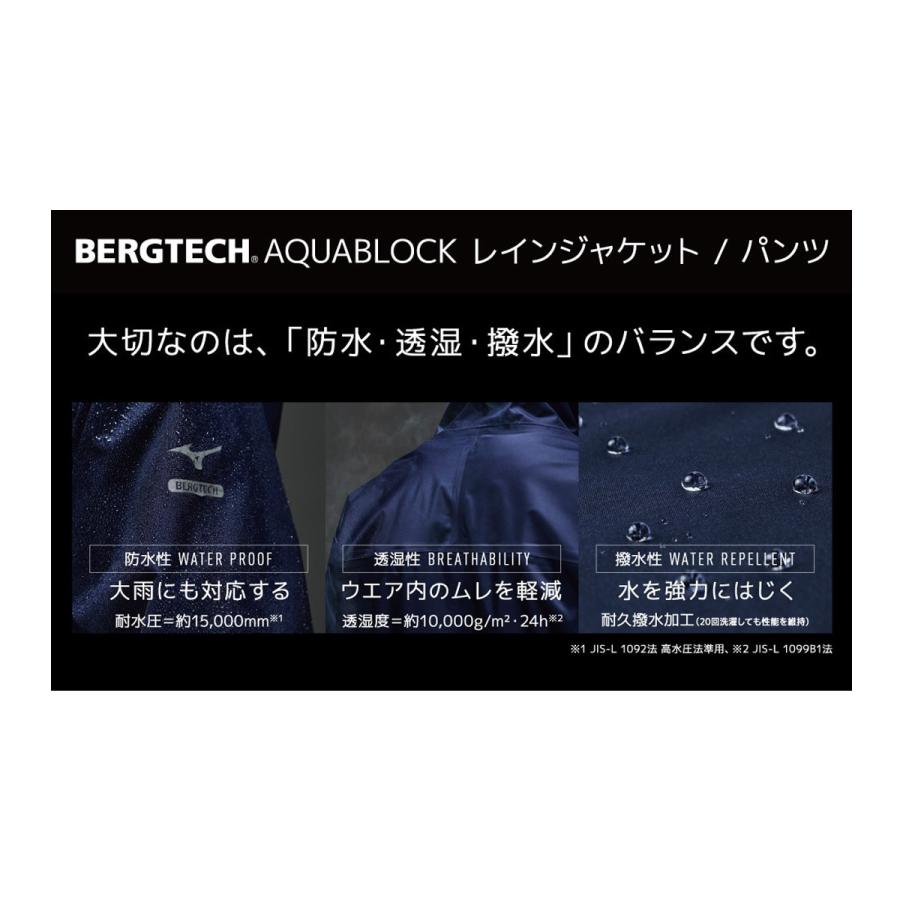 MIZUNO（ミズノ） レインウェア 上下 カッパ 雨具 セットアップ