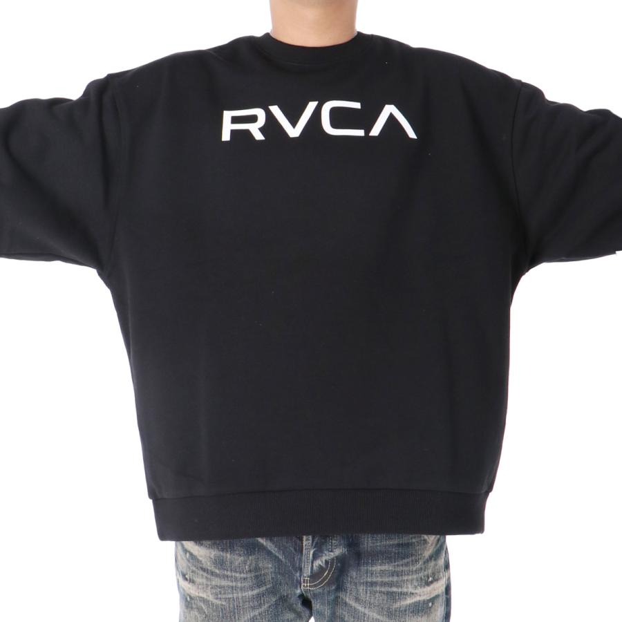 RVCA（ルーカ） スウェット トレーナー メンズ ブランド 黒 白 裏起毛