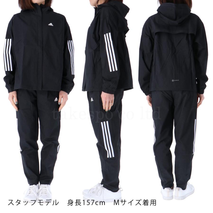 アディダス クロス薄手 ジャージ レディース 上下 adidas パーカー パンツ ベンチレーション デニム風 ストレッチ 3ストライプス トレーニン｜takespo｜15