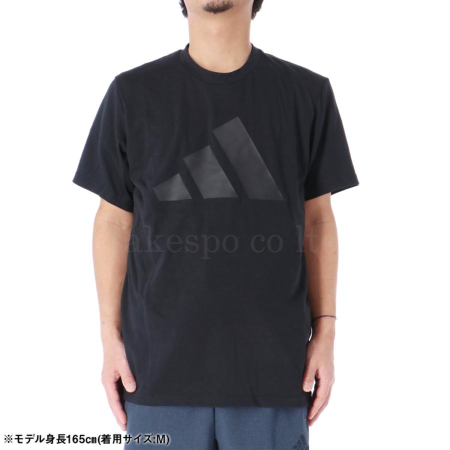 アディダス Tシャツ メンズ 上 adidas 半袖 吸汗 速乾 綿混 ビッグロゴ BXH37 新作｜takespo｜09