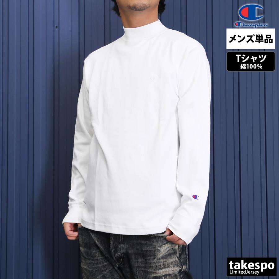 チャンピオン 長袖Tシャツ メンズ 上 Champion カジュアル モックネック ハイネック コットンUSA C3Y434 新作｜takespo｜07