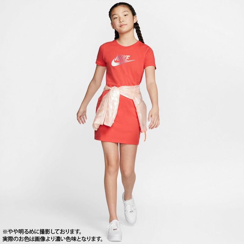 ナイキ ワンピース ガールズ Nike Tシャツ ワンピ 半袖 Cj6927 Red 送料無料 限定ジャージのタケスポ 通販 Paypayモール