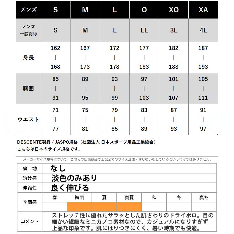 デサント ムーブスポーツ ポロシャツ メンズ 上 DESCENTE  MOVESPORT 半袖 吸汗 速乾 ストレッチ UVカット -3℃ SUNSCREEN サンスクリーン DMMXJA71 新作｜takespo｜23