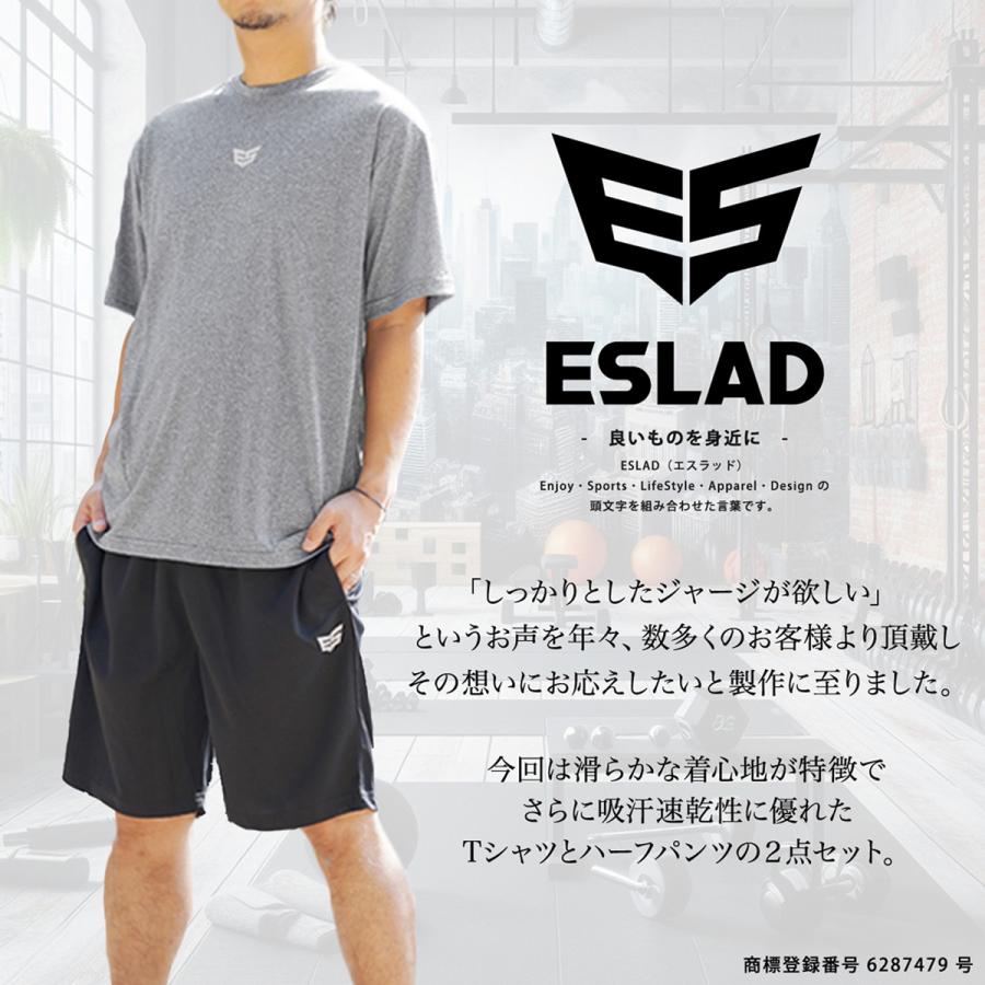 Tシャツ ハーフパンツ 上下 メンズ セットアップ 半袖 吸汗 速乾 スポーツ ブランド エスラッド ESM541 半袖グラフィック 3L | ESLAD | 06