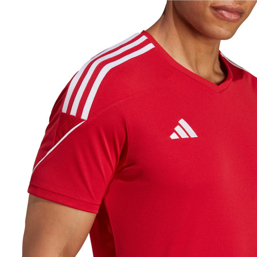 アディダス Tシャツ メンズ 上 adidas 半袖 3ストライプス プラクティスシャツ サッカー フットサル サイドライン 吸汗 速乾 TIRO 23 ETX37 新作｜takespo｜24