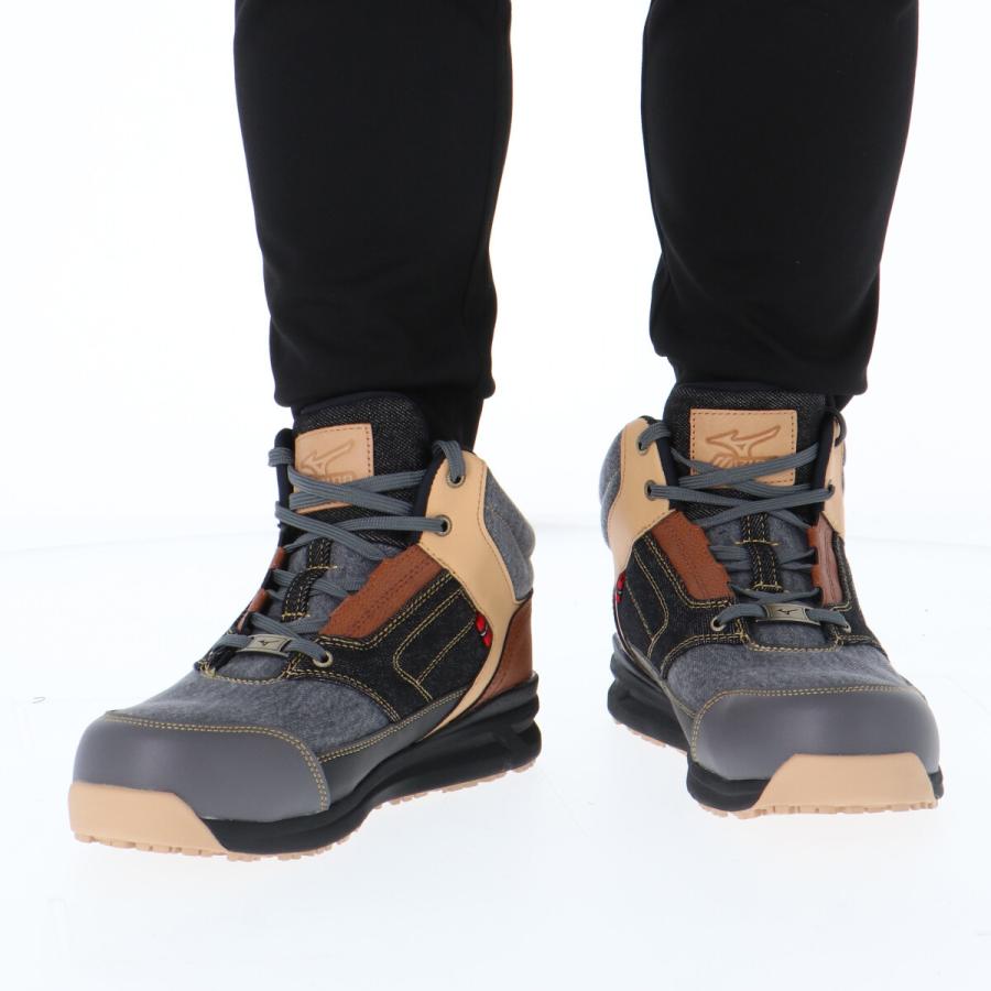 MIZUNO 安全靴 ミズノ オールマイティLSII デニム ハイカット 3E