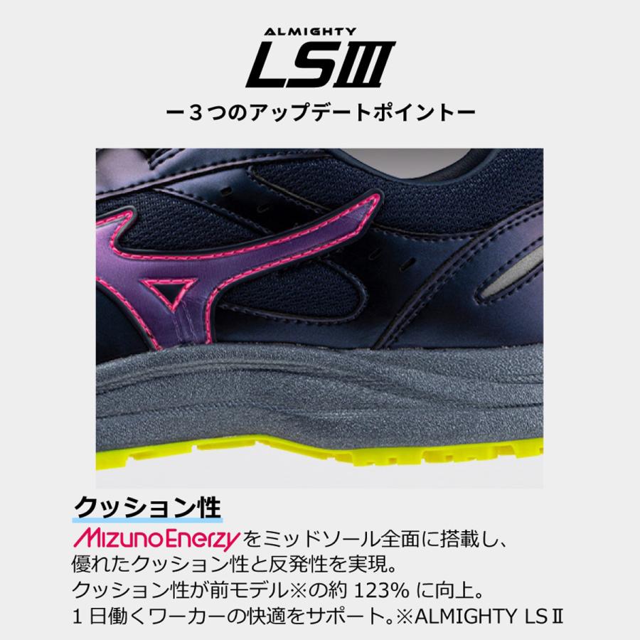MIZUNO（ミズノ） 安全靴 オールマイティLSIII 53L BOA プッシュプル式