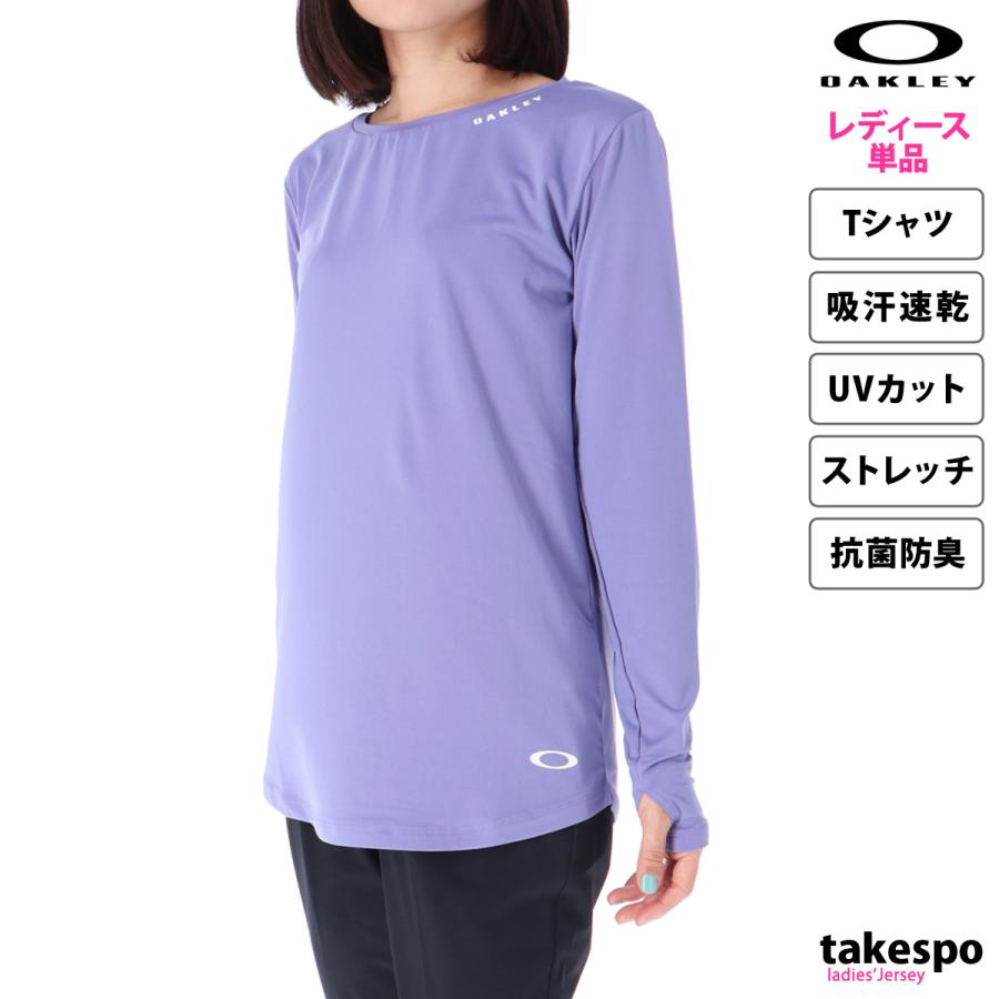 オークリー 長袖Tシャツ レディース 上 OAKLEY 吸汗 速乾 UVカット ストレッチ 抗菌防臭 FOA500656 アウトレット 半額｜takespo｜07