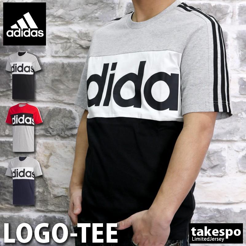 アディダス Tシャツ メンズ 上 Adidas ビッグロゴ 綿100 半袖 Gvd01