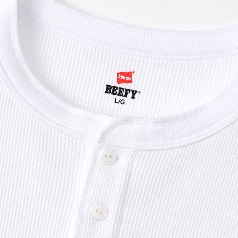 ヘインズ 長袖Tシャツ メンズ 上 Hanes 長袖 ヘンリーネック ワッフル サーマル ロンT 保温 BEEFY ビーフィー HM4S104｜takespo｜09