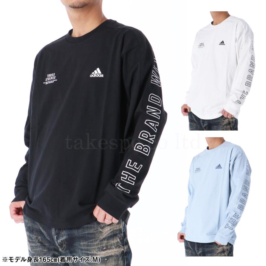 アディダス 長袖Tシャツ メンズ 上 adidas ロンT ロゴ 綿100% ワーディング JSY26 アウトレット SALE セール｜takespo｜09