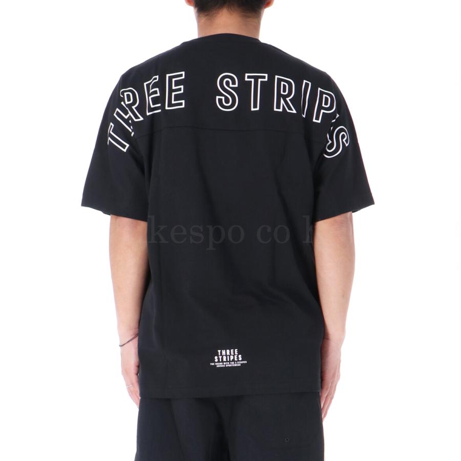 アディダス Tシャツ メンズ 上 adidas 半袖 バックプリント付き コットン 3ストライプス WORDING ワーディング JSY30 アウトレット SALE セール｜takespo｜11