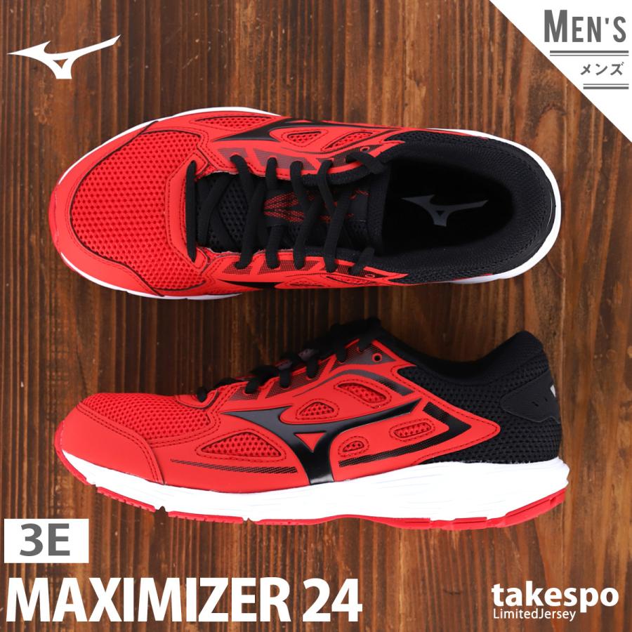 ミズノ スニーカー メンズ Mizuno ランニング ジョギング 3e ワイド マキシマイザー24 K1ga20 Red 送料無料 新作 限定ジャージのタケスポ 通販 Paypayモール