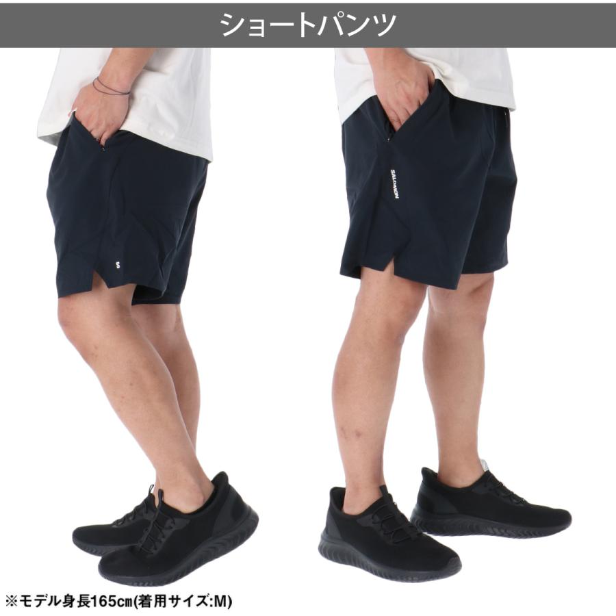 SALOMON ショートパンツ Sサイズ 黒 SALOMON（サロモン） スポーツ 短パン 送料無料 ショートパンツ メンズ