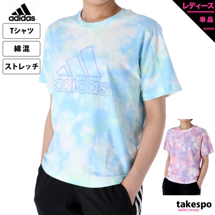 アディダス Tシャツ レディース 上 Adidas タイダイ柄 ビッグロゴ 半袖 送料無料 新作 Qb069 限定ジャージのタケスポ 通販 Yahoo ショッピング