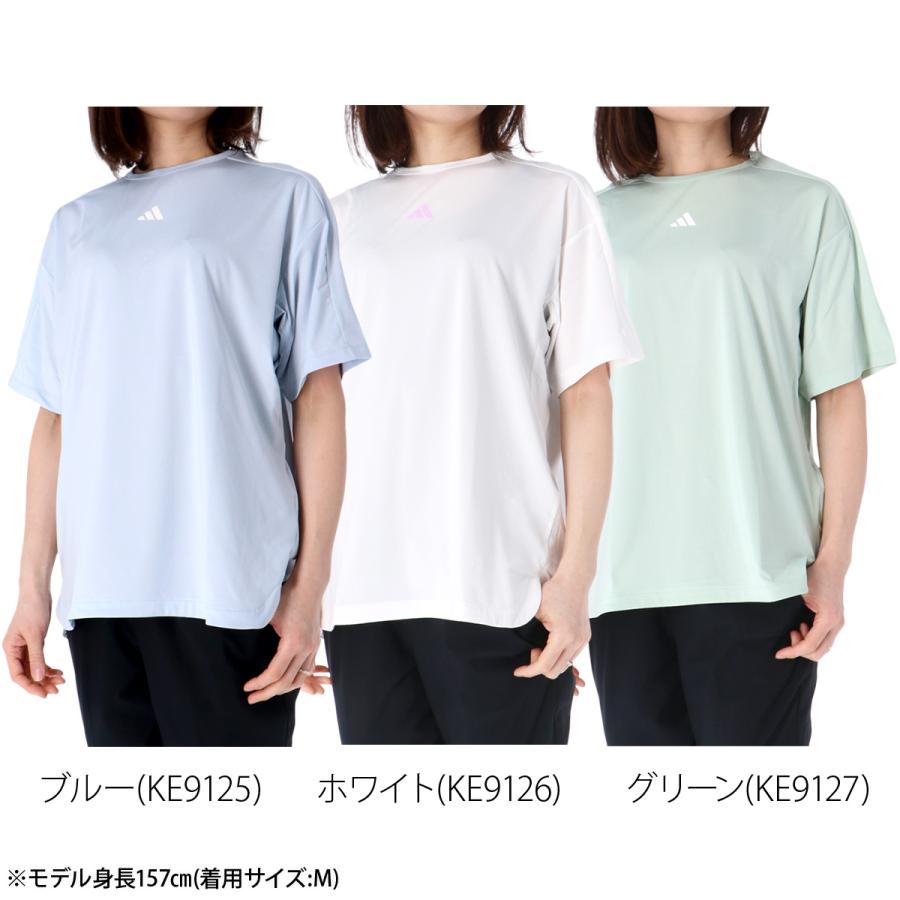 アディダス ■ XS レディース Mサイズ Tシャツ 半袖 丸首 ロゴT adidas（アディダス） 半袖Tシャツ レディース ADIDAS KSI12 ホワイト