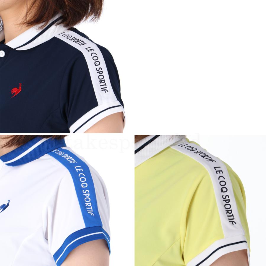 ルコックゴルフ ポロシャツ レディース 上 le coq sportif golf 半袖 ゴルフ 吸汗 速乾 ストレッチ UVカット EXcDRY ドライ QGWXJA10 送料無料 新作｜takespo｜14