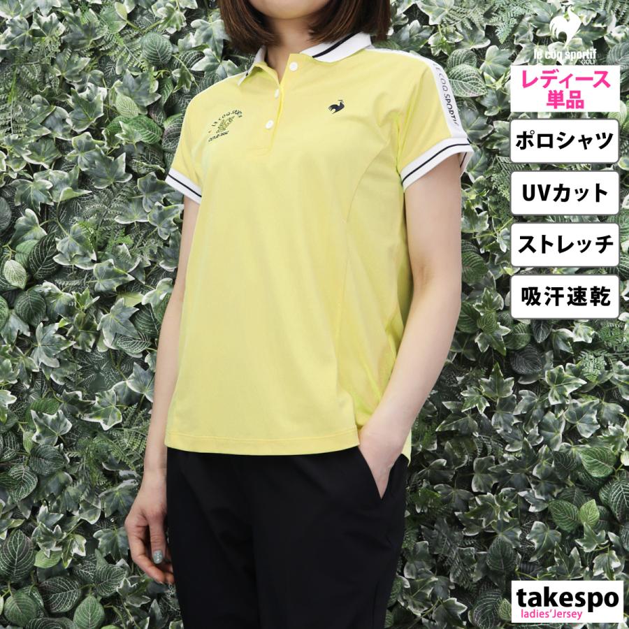 ルコックゴルフ ポロシャツ レディース 上 le coq sportif golf 半袖 ゴルフ 吸汗 速乾 ストレッチ UVカット EXcDRY ドライ QGWXJA10 送料無料 新作｜takespo｜09