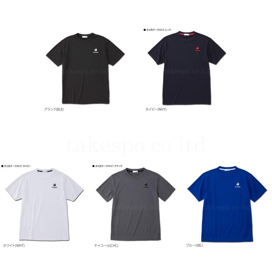 ルコック Tシャツ メンズ 上 le coq sportif 半袖 吸汗速乾 UPF15 ランニング ジョギング ジム ドライ エコペットショートスリーブシャツ QMMTJA30Z｜takespo｜07