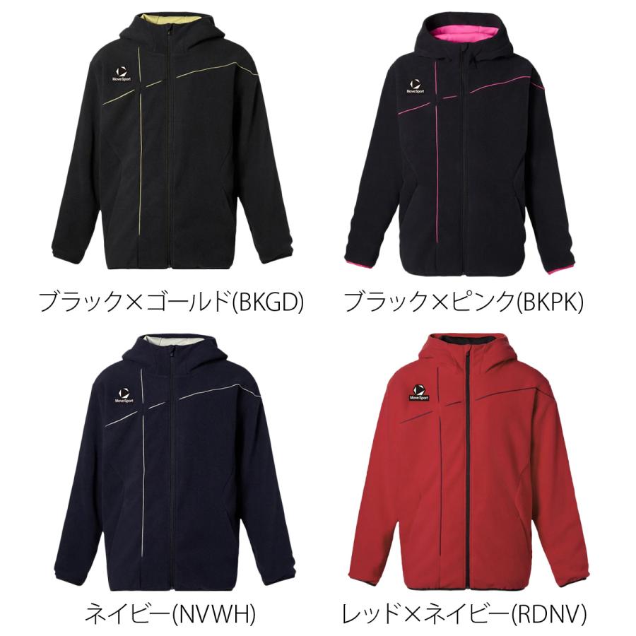 デサント Move Sport フード付きジャケット 黒 L 上下セット アップ MOVESPORT ムーブスポーツ メンズ デサント フリースジャケット